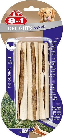 8in1 Przysmak Delights Beef Bone Sticks [T108856] 3 szt.