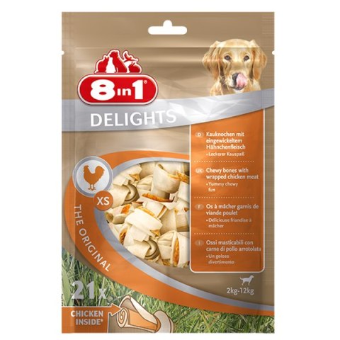 8in1 Przysmak Delights Bones XS - Torebka [T102533] 21 szt.