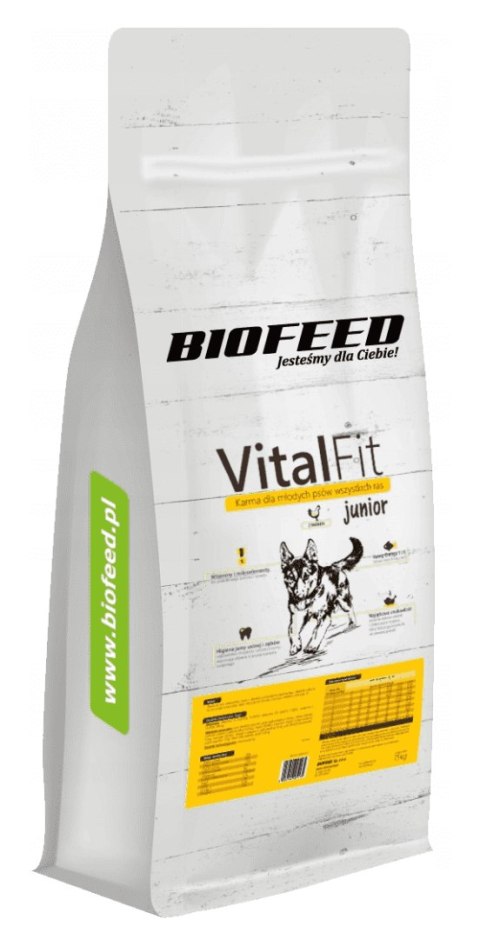 BIOFEED VITALFIT dla młodych psów wszystkich ras z drobiem 15kg