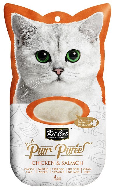 KIT CAT PurrPuree CHICKEN & SALMON (kurczak & łosoś) [KC-874] 4x15g