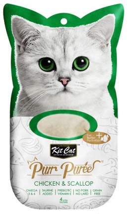 KIT CAT PurrPuree CHICKEN & SCALLOP (kurczak & przegrzebek) [KC-904] 4x15g