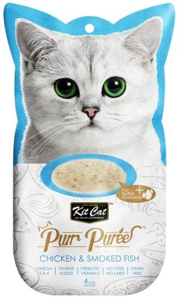 KIT CAT PurrPuree CHICKEN & SMOKED FISH (kurczak & wędzona ryba) [KC-898] 4x15g