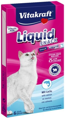 VITAKRAFT CAT LIQUID SNACK przysmak z łososiem i omegą dla kota 6szt+2szt gratis