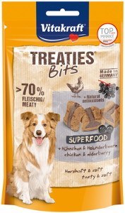 VITAKRAFT TREATIES BITS SUPERFOOD przysmak z czarnym bzem dla psa 100g