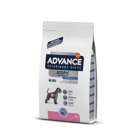 ADVANCE DIET Atopic Trout - sucha karma z pstrągiem dla psów 3kg [529310]