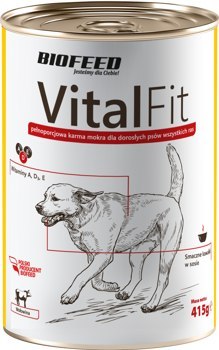 BIOFEED VITALFIT puszka dla psów z wołowiną 415g