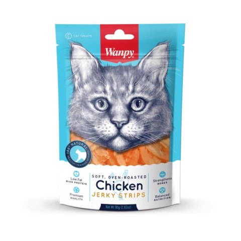 WANPY CHICKEN JERKY STRIPS 80g