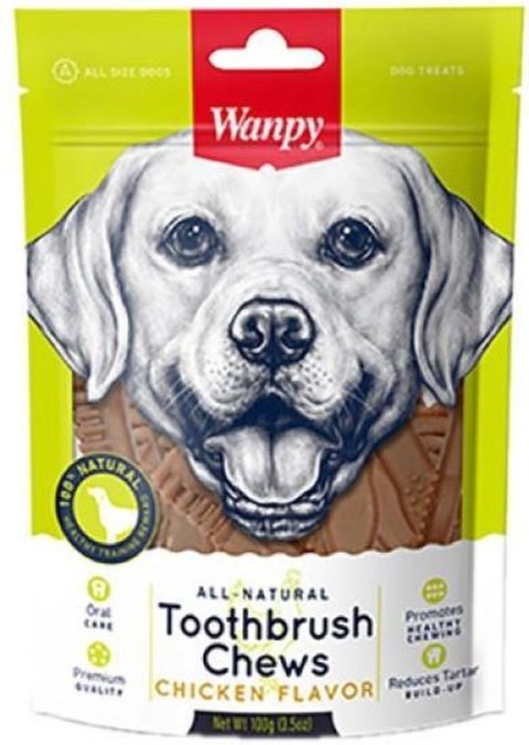 WANPY TOOTHBRUSH CHEWS - CHICKEN FLAVOR 100g