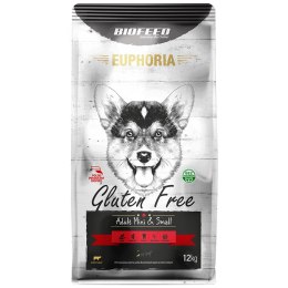 BIOFEED EUPHORIA Gluten Free Mini & Small dla psów mini i małych ras z wołowiną 12kg