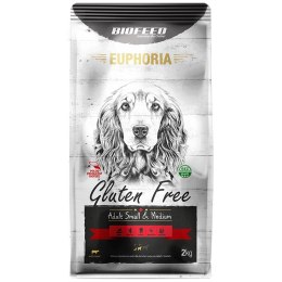 BIOFEED EUPHORIA Gluten Free Small & Medium dla psów małych i średnich ras z wołowiną 2kg