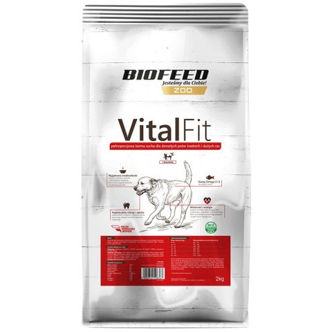 BIOFEED VITALFIT dla dorosłych psów średnich i dużych ras z wołowiną 2kg