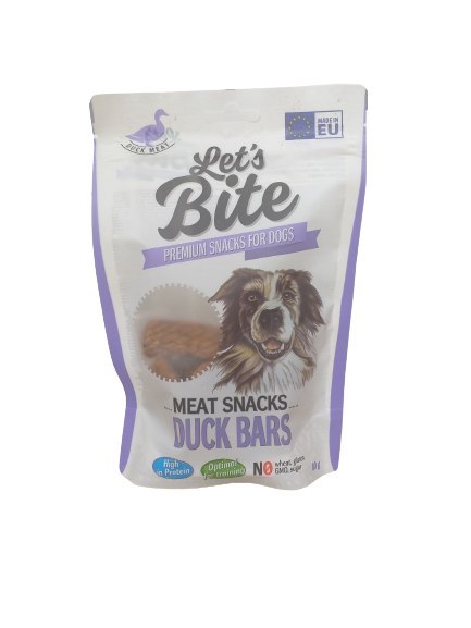 BRIT LET'S BITE MEAT SNACKS DUCK BARS 80g