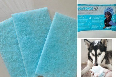 DOG SPONGE Gąbka nasączona mydłem dla psa lub kota 10szt