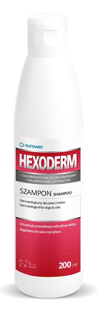 EUROWET Hexoderm - dermatologiczny szampon dla psów i kotów 200ml