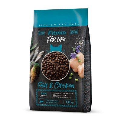 FITMIN cat For Life Adult Fish and Chicken 1,8kg