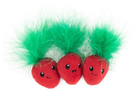 PETSTAGES Straw-Babies 3 Pack Truskaweczki dla kota 3 szt. [PS70394]