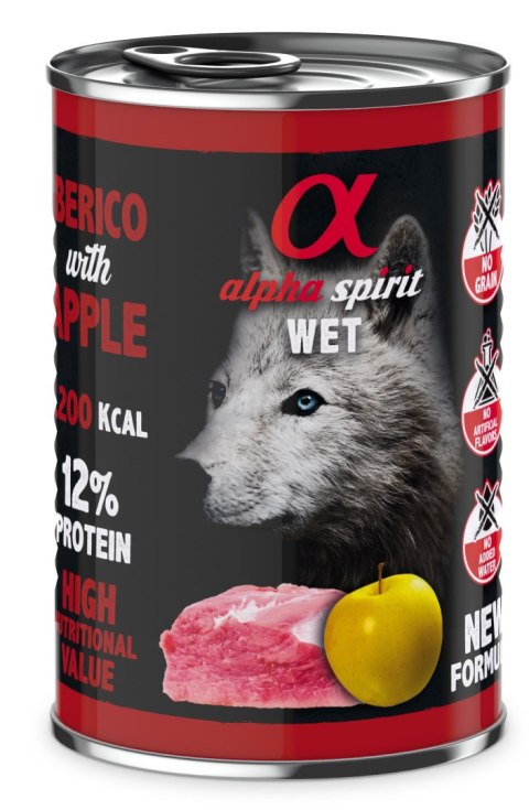 ALPHA SPIRIT Mokra karma dla psa wieprzowina z żółtym jabłkiem 400g