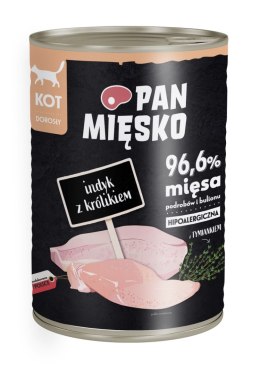 PAN MIĘSKO Karma mokra dla kota indyk z królikiem 400g